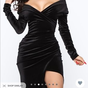 Fashion Nova - My Alter Ego Velvet Maxi Dress - Black